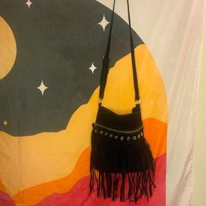 Black & Gold Fringe Purse